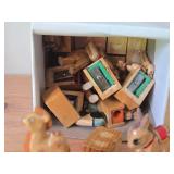 Pencil Sharpeners with Handcarved Wood Animal Figures on top