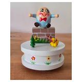 Vintage Humpty Dumpty Wooden Music Box