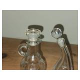 Small Crystal Decanter + Small Glass Decanter