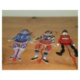 Lot of (3) Pull-String Jumping Jack Toys