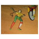Lot of (4) Handcrafted Wood Ornaments - Elf and Jester
