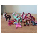 Lot of (10) Chinese Oriental Fabric Artistic Animal Miniature Figurines