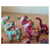 Lot of (10) Chinese Oriental Fabric Artistic Animal Miniature Figurines