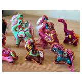 Lot of (10) Chinese Oriental Fabric Artistic Animal Miniature Figurines