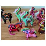Lot of (10) Chinese Oriental Fabric Artistic Animal Miniature Figurines