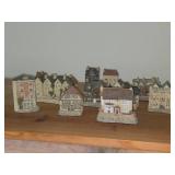 Lot of (11) UK Replica House Collectible Miniatures by Malcolm Cooper for John Hine Ltd