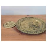 Lot of (2) Brass Wall Plates