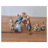 (5) Goebel Ornaments + (1) Farmer Pig Ornament