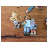(5) Goebel Ornaments + (1) Farmer Pig Ornament