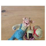 (5) Goebel Ornaments + (1) Farmer Pig Ornament