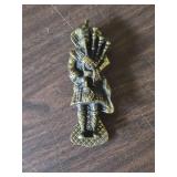Vintage Brass Door Knocker Bagpipe Player