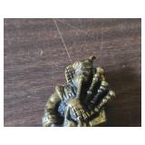 Vintage Brass Door Knocker Bagpipe Player