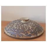 Lot of (3) Handcrafted Ceramic Dishwares - Leaf Serving Platter, Bowl, Pottery Lid
