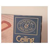 Windsor Browne Ceiling Fan - 4 Blade / One Side Cane, Antique Brass, 3 Speed Reversible 42" (in original packaging)