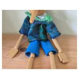 Vintage Wooden Pinocchio Marionette Puppet