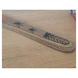 Handpainted Boomerand - Australian Outback Kangaroo Scene