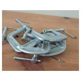 Lot of (6) 2-1/2" C-Clamps