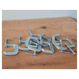 Lot of (10) 1-1/2" C-Clamps