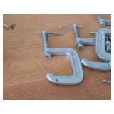 Lot of (10) 1-1/2" C-Clamps