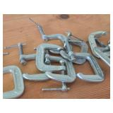 Lot of (10) 1-1/2" C-Clamps