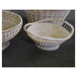 Lot of (5) Wicker Baskets (assorted)