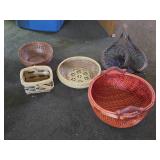Lot of (5) Wicker Baskets (assorted)
