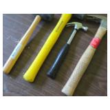 Lot of (4) Claw Hammers / Mallets (assorted)