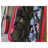 Lot of (1 Tote) Assorted Hand Tools - Screwdrivers, Adjustable Wrench, Cordless Screwdrivers