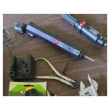 Lot of (1 Tote) Assorted Hand Tools - Screwdrivers, Adjustable Wrench, Cordless Screwdrivers