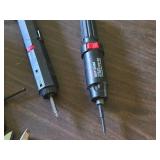 Lot of (1 Tote) Assorted Hand Tools - Screwdrivers, Adjustable Wrench, Cordless Screwdrivers