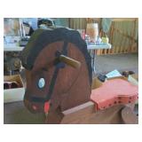 Vintage Wooden Rocking Horse