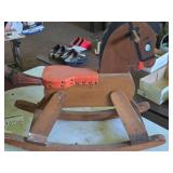 Vintage Wooden Rocking Horse