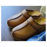 Lot of (2 Pair) Cedar SKO Wooden Shoes / Clogs