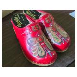 Lot of (1 Pair) Gunilla of Sweden Wooden Shoes / Clogs