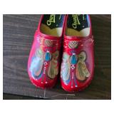 Lot of (1 Pair) Gunilla of Sweden Wooden Shoes / Clogs