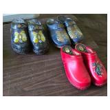 Lot of (3 Pair) Swedish Wooden Shoes / Clogs