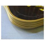 Lot of (5) Vintage Floral Metal Serving Trays from 1960