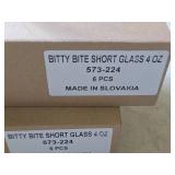 Lot of (2 Boxes) Bitty Bite Short Shot Glasses 6-count ( 12 total items )