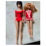1962 Mattel Barbie Bubble Cut Doll + 1963 Mattel Skipper Doll