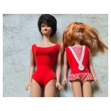 1962 Mattel Barbie Bubble Cut Doll + 1963 Mattel Skipper Doll