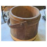 Wooden Firkin Bucket / Sugar Bucket with Handle