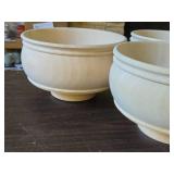 Lot of (3) Wooden Pedestal Bowls