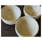 Lot of (3) Wooden Pedestal Bowls
