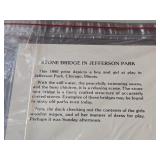 Hand Silk Screen Print - Stone Bridge in Jefferson Park