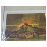 Lot of (2) Signed Prints - After Vincent by J.L.Fikes , Paris Rain by E.B. Boatner - -