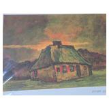 Lot of (2) Signed Prints - After Vincent by J.L.Fikes , Paris Rain by E.B. Boatner - -