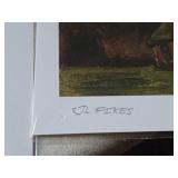 Lot of (2) Signed Prints - After Vincent by J.L.Fikes , Paris Rain by E.B. Boatner - -