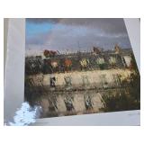 Lot of (2) Signed Prints - After Vincent by J.L.Fikes , Paris Rain by E.B. Boatner - -