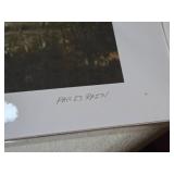 Lot of (2) Signed Prints - After Vincent by J.L.Fikes , Paris Rain by E.B. Boatner - -