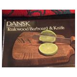 Dansk Teak Wood Barboard & Knife